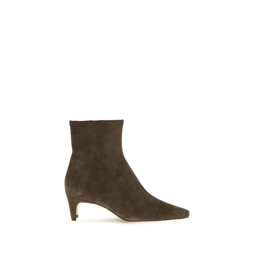 Staud Black Calf Leather Bos Taurus Ankle Women's Boots
